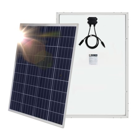 MIGHTY MAX BATTERY Polycrystalline Solar Panel, 100 W, 12/18V, MC4 MAX3516755